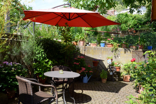 Traumhafte Terrasse der Ferienwohnung